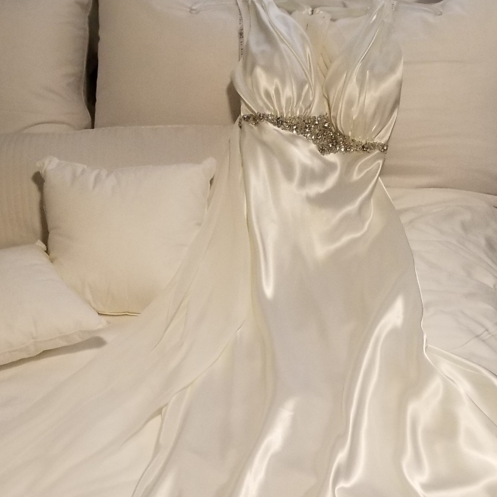 Niki Livas Designs Satin Wedding Gown